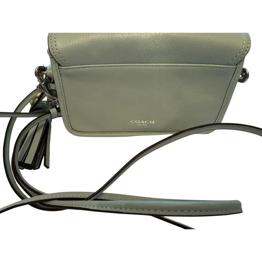 NWT Coach Leather Crossbody Bag Light Green Turnlock Flap – Style 19914 - Picture 5 of 10